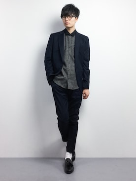「タッセル」｜「アイテム（ジャケット/アウター）」を使った、武井一輝さん（メンズ・173cm）の冬コーディネート