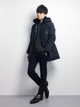 「TOMMY HILFIGER（トミーヒルフィガー）のアイテム（ジャケット/アウター）」を使った、武井一輝さん（メンズ・173cm）の冬コーディネート
