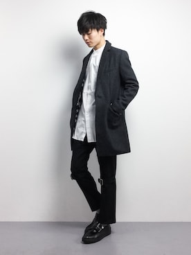 武井一輝さん(メンズ・173cm)の冬コーディネート
