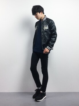 「ZIP FIVE（ジップファイブ）のアイテム（その他アウター）」を使った、武井一輝さん（メンズ・173cm）の冬コーディネート