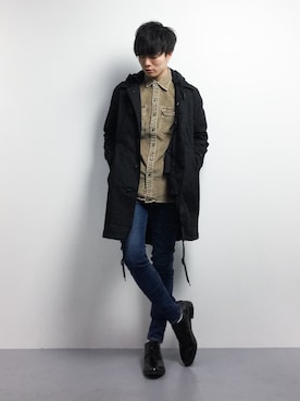 「SILAS(サイラス)のアイテム(ジャケット/アウター)」を使った、武井一輝さん(メンズ・173cm)の冬コーディネート