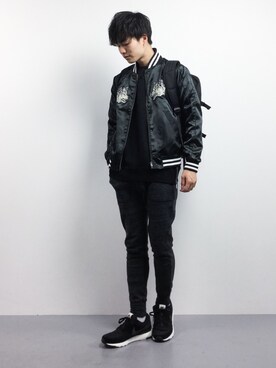 「ZIP FIVE（ジップファイブ）のアイテム（その他アウター）」を使った、武井一輝さん（メンズ・173cm）の冬コーディネート