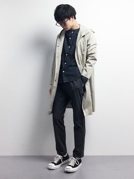 「HARE（ハレ）のアイテム（その他アウター）」を使った、武井一輝さん（メンズ・173cm）の冬コーディネート