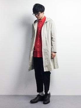 「HARE（ハレ）のアイテム（その他アウター）」を使った、武井一輝さん（メンズ・173cm）の冬コーディネート