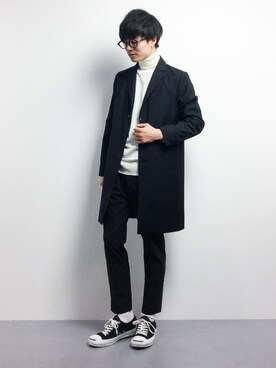 「L.H.P（エルエイチピー）のアイテム（ニット/セーター）」を使った、武井一輝さん（メンズ・173cm）の冬コーディネート