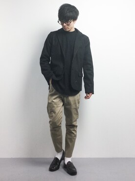 「improves（インプローブス）のアイテム（テーラードジャケット）」を使った、武井一輝さん（メンズ・173cm）の春コーディネート