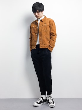 「Wrangler（ラングラー）のアイテム（ブルゾン）」を使った、武井一輝さん（メンズ・173cm）の春コーディネート