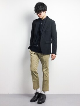 「STUDIOUS（ステュディオス）のアイテム（その他アウター）」を使った、武井一輝さん（メンズ・173cm）の春コーディネート