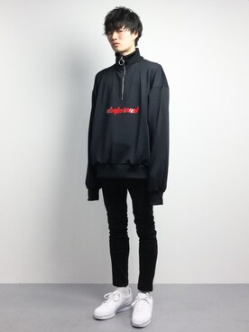 「L.H.P Private Brand（エルエイチピープライベートブランド）のアイテム（ジャージ）」を使った、武井一輝さん（メンズ・173cm）の春コーディネート