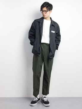「VANS（バンズ）のアイテム（ジャケット/アウター）」を使った、武井一輝さん（メンズ・173cm）の春コーディネート