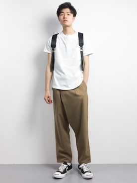 「URBAN RESEARCH Sonny Label（アーバンリサーチサニーレーベル）のアイテム（バッグ）」を使った、武井一輝さん（メンズ・173cm）の春コーディネート