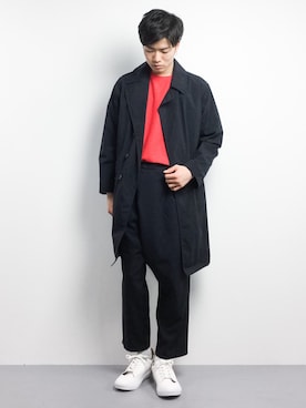 「CIAOPANIC TYPY（チャオパニックティピー）のアイテム（スニーカー）」を使った、武井一輝さん（メンズ・173cm）の春コーディネート