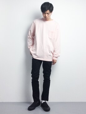 「KICKS LAB.（キックスラボ）のアイテム」を使った、武井一輝さん（メンズ・173cm）の春コーディネート