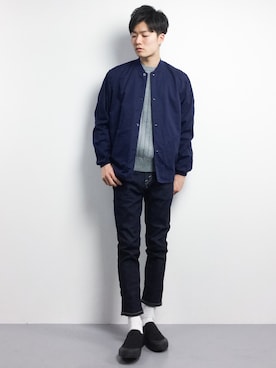 「Steven Alan（スティーブンアラン）のアイテム（ブルゾン）」を使った、武井一輝さん（メンズ・173cm）の春コーディネート