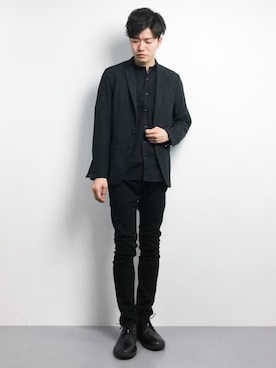 「improves（インプローブス）のアイテム（チノパンツ）」を使った、武井一輝さん（メンズ・173cm）の春コーディネート