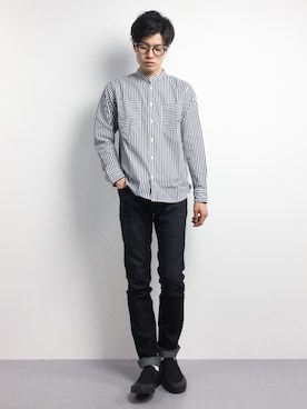 「BLISS POINT（ブリスポイント）のアイテム」を使った、武井一輝さん（メンズ・173cm）の春コーディネート