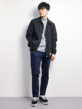 「Denime（ドゥニーム）のアイテム（ブルゾン）」を使った、武井一輝さん（メンズ・173cm）の春コーディネート
