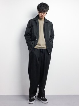「Denime（ドゥニーム）のアイテム（ブルゾン）」を使った、武井一輝さん（メンズ・173cm）の春コーディネート