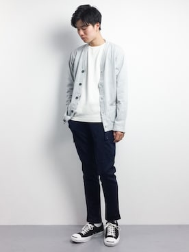 「ROXD（ロッド）のアイテム（トップス）」を使った、武井一輝さん（メンズ・173cm）の春コーディネート