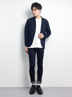 「ROXD（ロッド）のアイテム（トップス）」を使った、武井一輝さん（メンズ・173cm）の春コーディネート