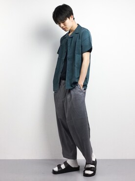 「TARF（ターフ）のアイテム」を使った、武井一輝さん（メンズ・173cm）の春コーディネート