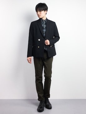 「SHIPS GENERAL SUPPLY（シップスジェネラルサプライ）のアイテム」を使った、武井一輝さん（メンズ・173cm）の春コーディネート