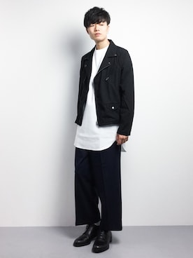 「REPIDO（リピード）のアイテム」を使った、武井一輝さん（メンズ・173cm）の春コーディネート
