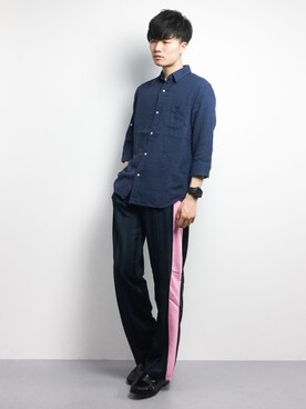 「REPIDO（リピード）のアイテム」を使った、武井一輝さん（メンズ・173cm）の春コーディネート