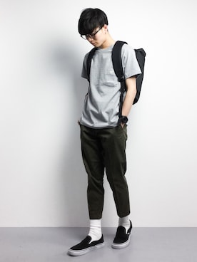 「Scye（サイ）のアイテム（Tシャツ/カットソー）」を使った、武井一輝さん（メンズ・173cm）の春コーディネート