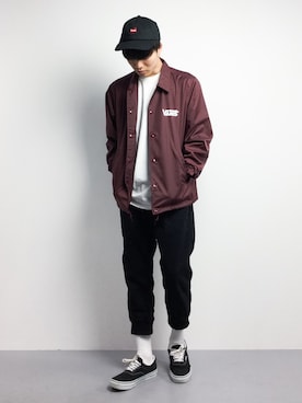 「VANS（バンズ）のアイテム（ジャケット/アウター）」を使った、武井一輝さん（メンズ・173cm）の春コーディネート