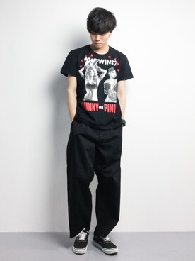 「glamb（グラム）のアイテム」を使った、武井一輝さん（メンズ・173cm）の春コーディネート