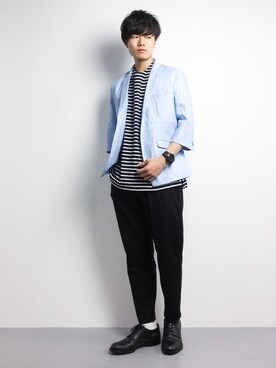 「Buffalo Bobs（バッファローボブズ）のアイテム（ジャケット/アウター）」を使った、武井一輝さん（メンズ・173cm）の春コーディネート