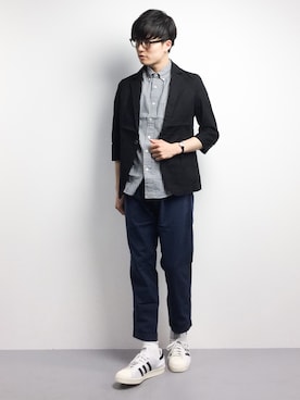 「ARCADE（アーケード）のアイテム（ジャケット/アウター）」を使った、武井一輝さん（メンズ・173cm）の春コーディネート