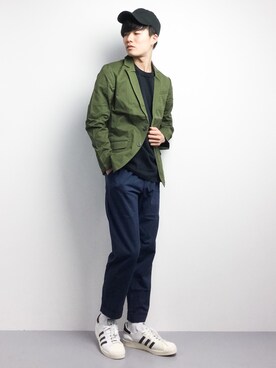 「A.S.M（エーエスエム）のアイテム（ジャケット/アウター）」を使った、武井一輝さん（メンズ・173cm）の春コーディネート