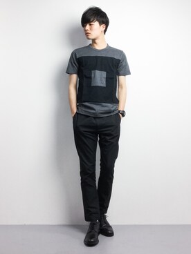 「ALOYE（アロイ）のアイテム」を使った、武井一輝さん（メンズ・173cm）の春コーディネート