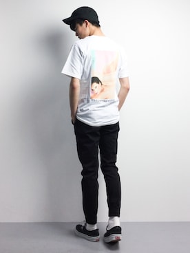 「MONKEY TIME（モンキータイム）のアイテム（デニムパンツ）」を使った、武井一輝さん（メンズ・173cm）の春コーディネート