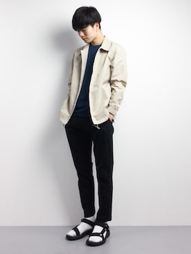 「STUDIOUS（ステュディオス）のアイテム（ブルゾン）」を使った、武井一輝さん（メンズ・173cm）の春コーディネート