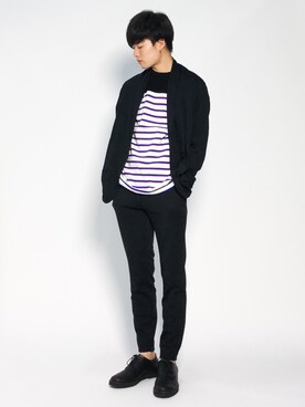 「SHIPS JET BLUE（シップスジェットブルー）のアイテム（Tシャツ/カットソー）」を使った、武井一輝さん（メンズ・173cm）の夏コーディネート