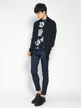 「SHIPS JET BLUE（シップスジェットブルー）のアイテム（Tシャツ/カットソー）」を使った、武井一輝さん（メンズ・173cm）の夏コーディネート