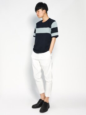 「AZUL by moussy（アズールバイマウジー）のアイテム」を使った、武井一輝さん（メンズ・173cm）の夏コーディネート