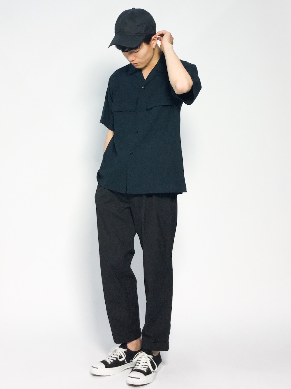 H beauty&youth WOOL GEORGETTE SHIRT Ｍ YZ STORE