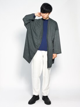 「革靴」｜「アイテム（Tシャツ/カットソー）」を使った、武井一輝さん（メンズ・173cm）の夏コーディネート