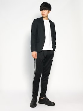 「アイテム（テーラードジャケット）」を使った、武井一輝さん（メンズ・173cm）の夏コーディネート