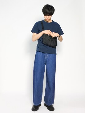 「革靴」｜「アイテム（Tシャツ/カットソー）」を使った、武井一輝さん（メンズ・173cm）の夏コーディネート