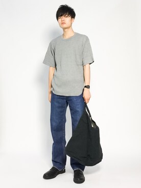 「MASTER&Co（マスターアンドコー）のアイテム（バッグ）」を使った、武井一輝さん（メンズ・173cm）の夏コーディネート