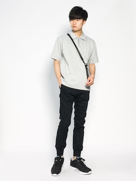 「MONKEY TIME（モンキータイム）のアイテム（デニムパンツ）」を使った、武井一輝さん（メンズ・173cm）の夏コーディネート