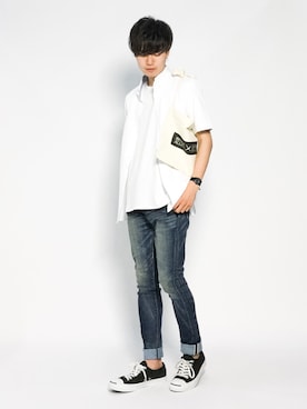 「Lightning Bolt（ライトニングボルト）のアイテム」を使った、武井一輝さん（メンズ・173cm）の夏コーディネート