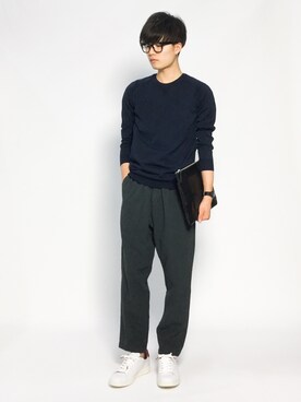 「RAGEBLUE（レイジブルー）のアイテム（クラッチバッグ）」を使った、武井一輝さん（メンズ・173cm）の夏コーディネート