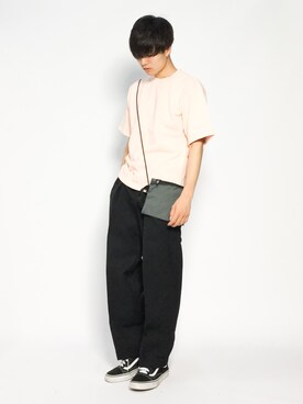 「MONKEY TIME（モンキータイム）のアイテム（Tシャツ/カットソー）」を使った、武井一輝さん（メンズ・173cm）の夏コーディネート
