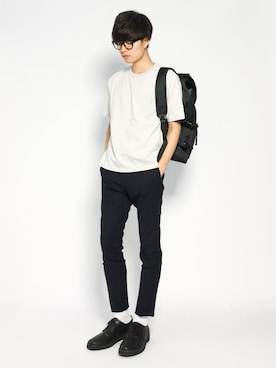 「L.H.P（エルエイチピー）のアイテム（バッグ）」を使った、武井一輝さん（メンズ・173cm）の夏コーディネート